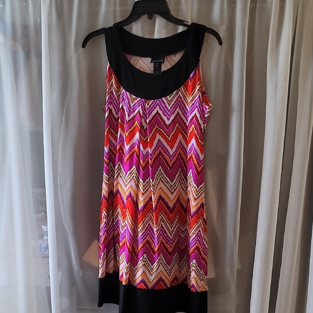 Enfocus Studio Multicolor Chevron Mini Dress